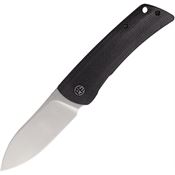 Petrified Fish E05SDMS Flavorist Satin Spear Point Linerlock Knife Black Micarta Handles