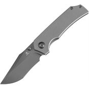 Tenable 1122A5 Fermi Gray Recurve Linerlock Knife Sand G10 Handles