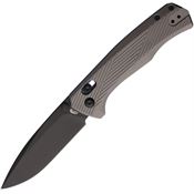 ABKT Tac 1028BL Interlace Black D2 Carbon Steel Drop Point Slide Lock Knife Gray/Blue Handles
