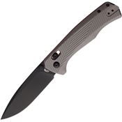 ABKT Tac 1028R Interlace Black D2 Carbon Steel Drop Point Slide Lock Knife Gray/Red Handles