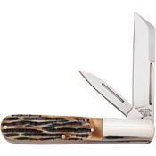 Bear & Son 5280 Large Barlow Knife India Stag Bone Handles