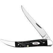 Case XX 18242 Toothpick Knife Rough Black Synthetic Handles