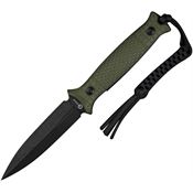Civivi 230262 Perfrico Black Stonewash Double Edge Dagger Fixed Blade Knife OD Green G10 Handles