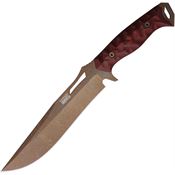 Dawson 48775 Seraphim CP Arizona Copper MagnaCut Bowie Fixed Blade Knife Black /Red G10 Handles