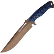 Dawson 48829 Seraphim CP Arizona Copper MagnaCut Fixed Blade Knife Black/Blue G10 Handles
