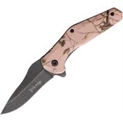 Elk Ridge A2008LPK Camo Assist Open Linerlock Knife Lt Pink Handles