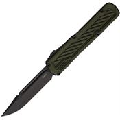 Guardian Tactical 148111 Auto Scout Black Elmax Clip Point OTF Knife OD Green Handles