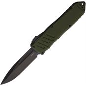 Guardian Tactical 118111 Auto Recon 040 Black Elmax Spear Point OTF Knife OD Green Handles