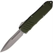 Guardian Tactical 118511 Auto Recon 040 Stonewash Elmax Spear Point OTF Knife OD Green Handles