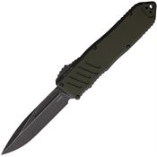 Guardian Tactical 118611 Auto Recon 040 Black Stonewash Elmax Spear Point OTF Knife OD Green Handles
