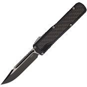 Guardian Tactical 142211 Auto Scout Two-Tone Elmax Clip Point OTF Knife Black/Carbon Fiber Handles