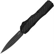 Kershaw 9000DECFDAM Auto Livewire Damascus Double Edge Dagger OTF Knife Carbon Fiber Handles