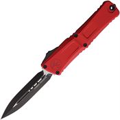 Microtech 11421RD Auto Combat Troodon Gen III Double Edge Dagger OTF Knife Red Handles