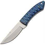 Pakistan 203533 River Fixed Blade Knife Blue/Black Wood Handles