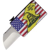 Rough Rider 26957 Money Clip Slide Lock Knife Aluminum Don’t Tread on Me Handles