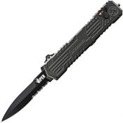 Schrade OTF3BS Viper Assist Open Titanium Nitride Double Edge Dagger Out The Front Knife Black Handles