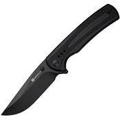 SenCut 240571 Regnator Black Clip Point Linerlock Knife Black G10 Handles