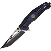 Tac Force 2007BL Assist Open Two-Tone Tanto Linerlock Knife Black/Blue Nylon Handles