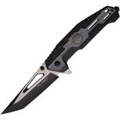 Tac Force 2007GY Assist Open Two-Tone Tanto Linerlock Knife Black/Gray Nylon Handles