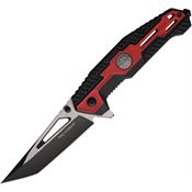 Tac Force 2007RD Assist Open Two-Tone Tanto Linerlock Knife Black/Red Nylon Handles