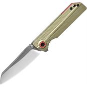 Olight XENOALOG XEN-OAL Stonewash Framelock Knife Olive Handles