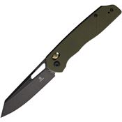 Tenable 1006V3 Shard Blackwash Reverse Tanto Crossbar Lock Knife OD Green G10 Handles