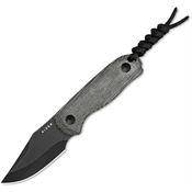 Kizer 1092A1 Drop Bear Black Clip Point Fixed Blade Knife Black Micarta Handles