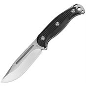 Kizer 1082A1 Ursa Major Satin Clip Point Fixed Blade Knife Black G10 Handles