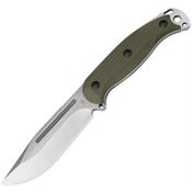 Kizer 1082A2 Ursa Major Satin Clip Point Fixed Blade Knife OD Green G10 Handles
