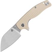 QSP 163B1 Chefmaster Satin Wharncliffe Linerlock Knife Ivory G10 Handles