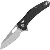 QSP 164C1 Emu Stonewash Clip Point Glyde Lock Knife Black G10 Handles
