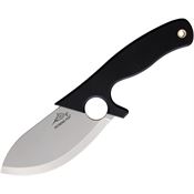 Petrified Fish H01DW EEL Stonewash Fixed Blade Knife Black G10 Handles