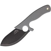 Petrified Fish H01GADW EEL Black Stonewash Fixed Blade Knife Gray G10 Handles