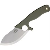 Petrified Fish H01GRW EEL Stonewash Fixed Blade Knife Green G10 Handles