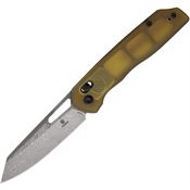 Tenable 1006V7 Shard Damascus Reverse Tanto Crossbar Lock Knife PEI Handles