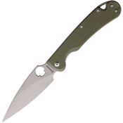 Daggerr 2OLBBVG10 Zhalo Bead Blast D2 Carbon Steel Linerlock Knife Olive G10 Handles