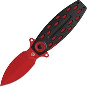 QSP 162D Beetle Red Spear Point Linerlock Knife Black G10 Handles