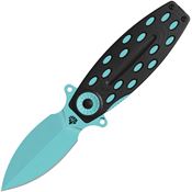 QSP 162E Beetle Blue Spear Point Linerlock Knife Black G10 Handles