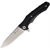 Maxace MZ204 Zealot 2.0 Stonewash Linerlock Knife Black G10 Handles