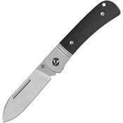 QSP 142SPA Hedgehog Satin Spear Point Slip Joint Knife Black Micarta Handles