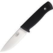 Fallkniven F1NZLEFT F1 Wolf Satin Elmax Fixed Blade Knife Black Handles Zytel Sheath Left Handed