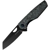 Kizer 3628A3 Sparrow Black Framelock Knife Medusa Fat Carbon Fiber Handles