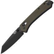 MKM-Maniago YPGODB Yipper Black Sheepsfoot MagnaCut Crossbar Lock Knife OD Green G10 Handles