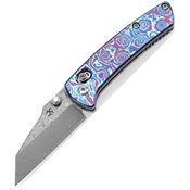 Kansept 2015V3 Little Main Street Damascus KnifeTimascus Handles