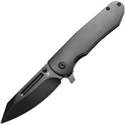 Kansept 1084A1 Superhawk Blackwash Wharncliffe Framelock Knife Black Handles