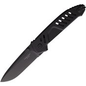 Extrema Ratio 0232BLKBLK MF1 EVO D Black Burnished Drop Point Linerlock Knife Black Handles