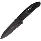 Extrema Ratio 0233M3BLKBLK MF1 EVO D Black DLC Part Serrated Spear Point Linerlock Knife Tactical Mud Handles
