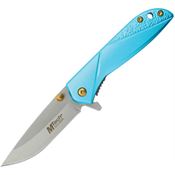 MTech A2017TL Linerlock Knife Assist Open Teal Handles