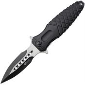 MTech A2044BK Linerlock Knife Assist Open Black Handles