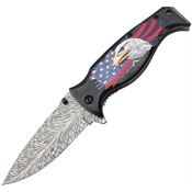 MTech A2045BK Linerlock Knife Assist Open Eagle Handles